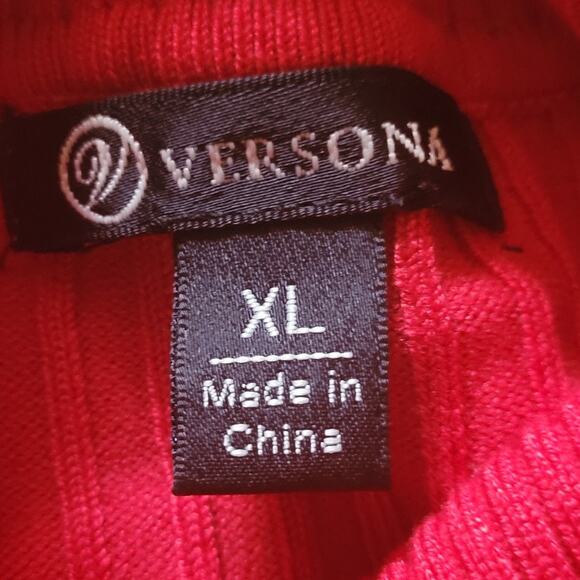 Red Turtleneck Sweater Size XL - Picture 3 of 4